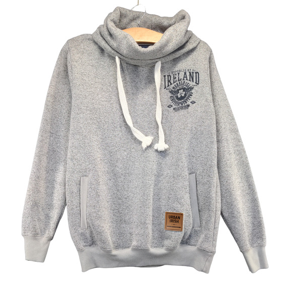 Urban Irish Republic of Ireland Knit Sweatshirt Gray Mens XS Long Sleeve - Picture 1 of 14
